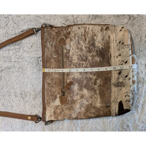 Myra Shoulder Bag Multi Hides Leather Adjustable Detachable Strap Boho Western - Picture 12 of 14